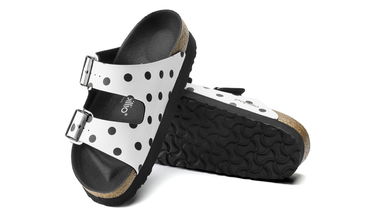 Кецове и обувки Birkenstock Papillio Arizona Platform BF White Black Dots Narrow Бяло | 1015878, 4