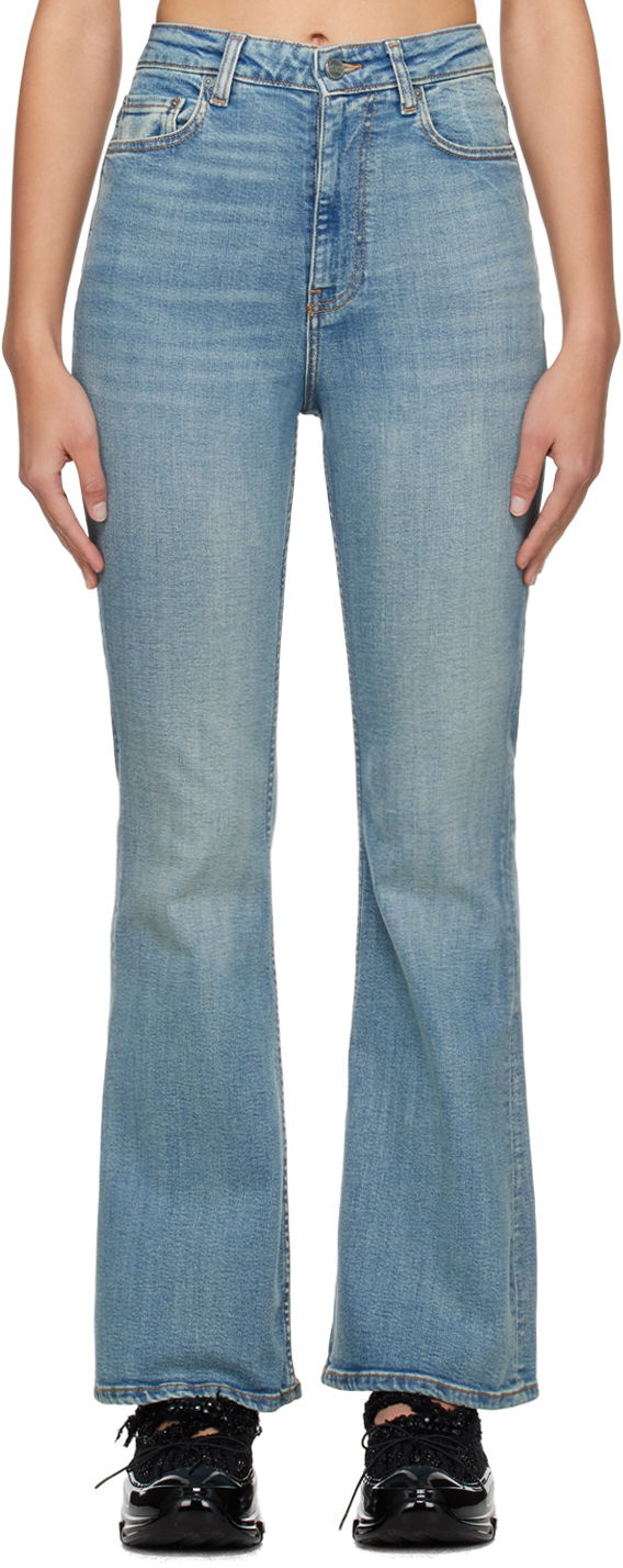 Дънки GANNI High-Waisted Flare Jeans Синьо | J1374, 0