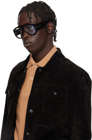 Слънчеви очила Tom Ford Aviator Blue Block Glasses Черно | FT5958-B_60001, 3