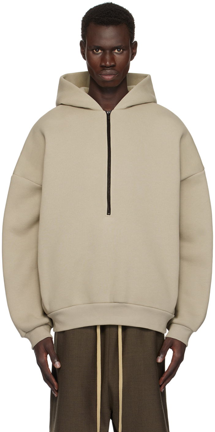 Суитчър Fear of God Fleece Half Zip Hoodie Бежово | FG24FW50-1006FLC, 0