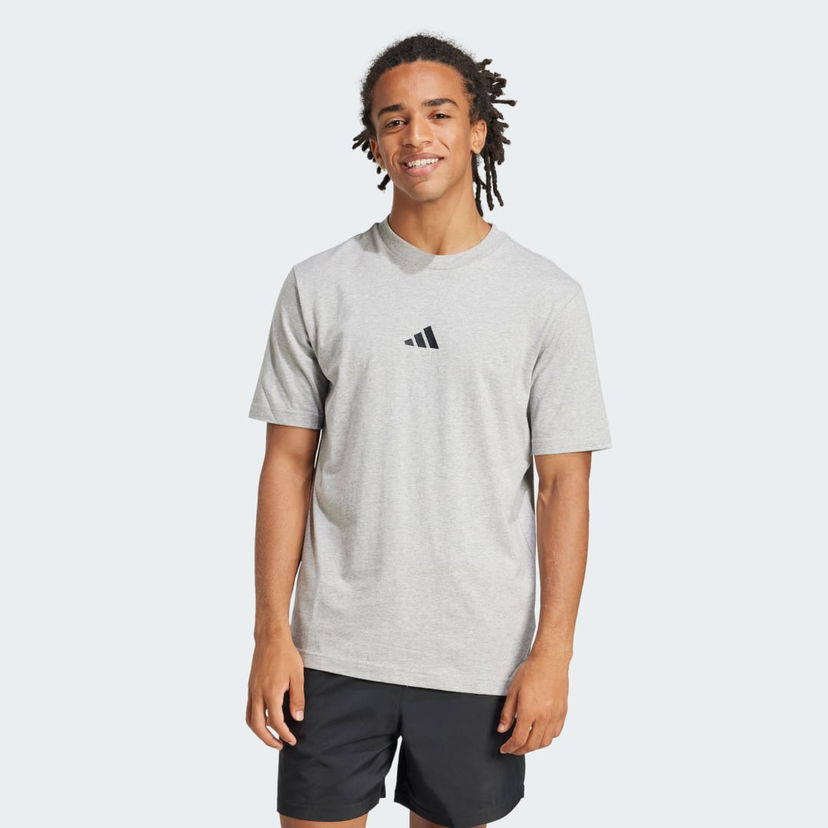 Тениска adidas Performance Essentials Small Logo Single Jersey T-Shirt Сиво | JF1091