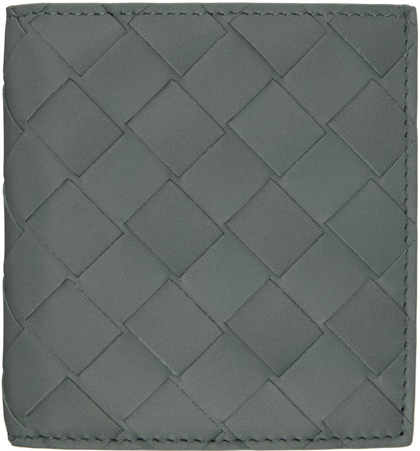 Портфейл Bottega Veneta Gray Slim Wallet Зелено | 749400VCPQ4