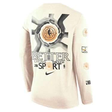 Тениска Nike Team 31 Courtside Long-Sleeve Tee Бежово | DN3902-901, 2