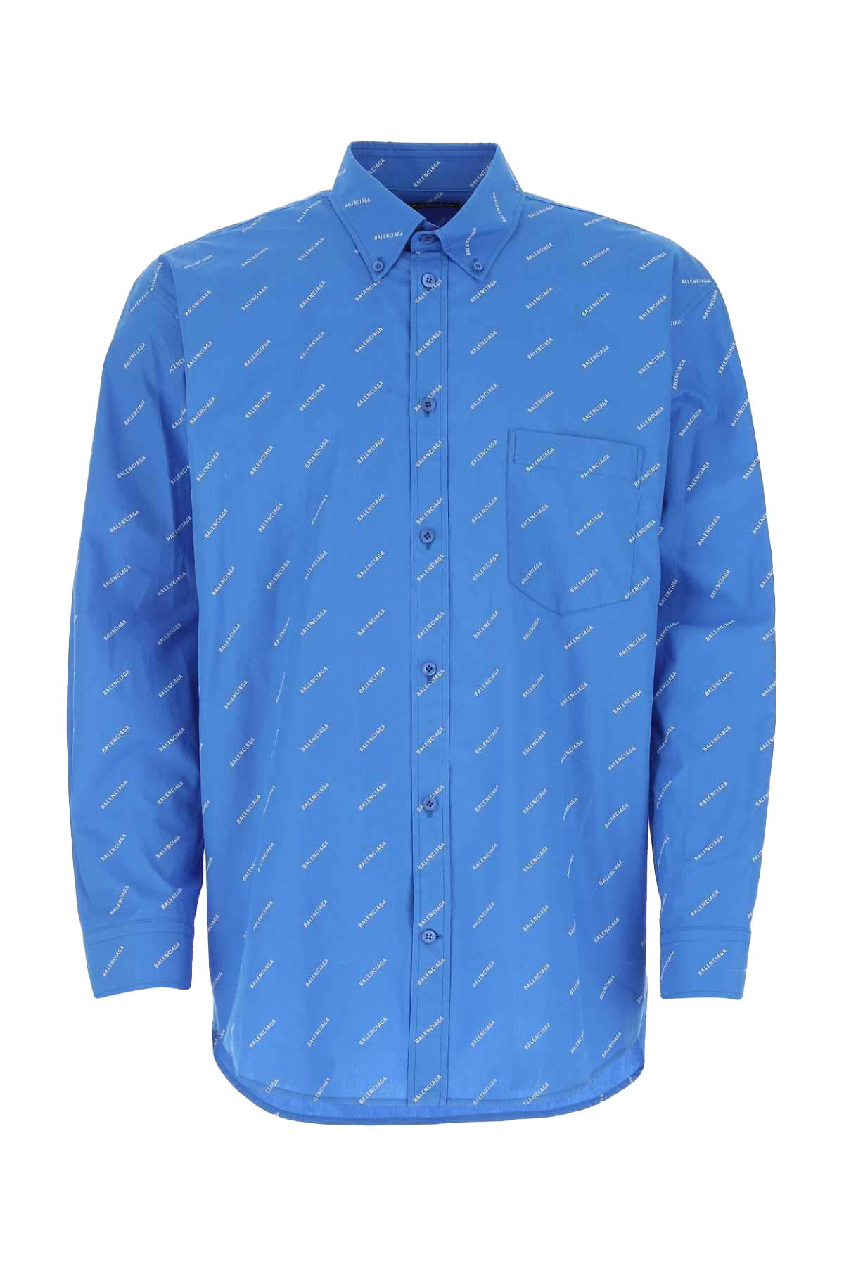Риза Balenciaga All Over Logo Shirt Синьо | 534333TBL967560, 0