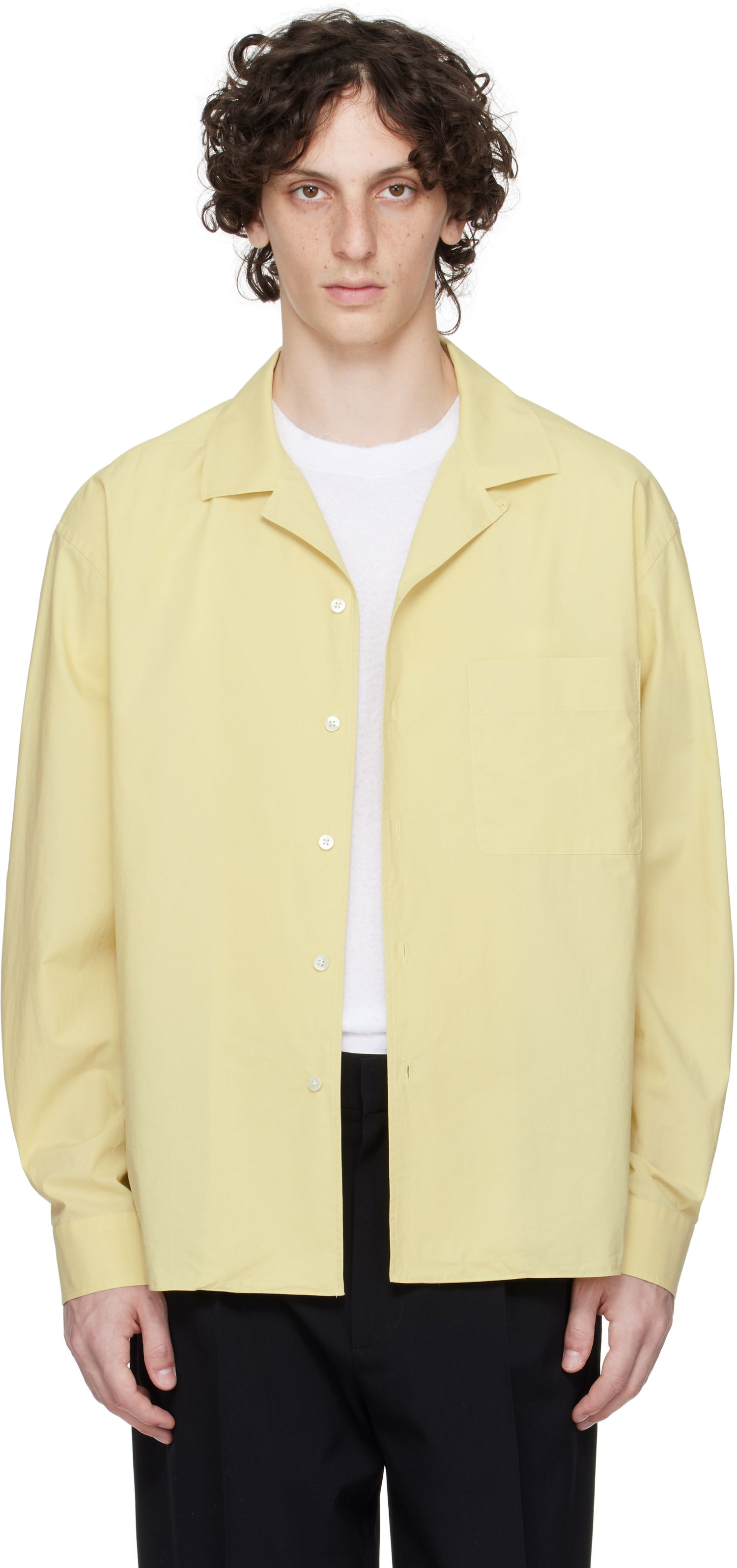 Риза The Row The Row Elijas Camp Collar Shirt Жълто | 942-W2567, 0