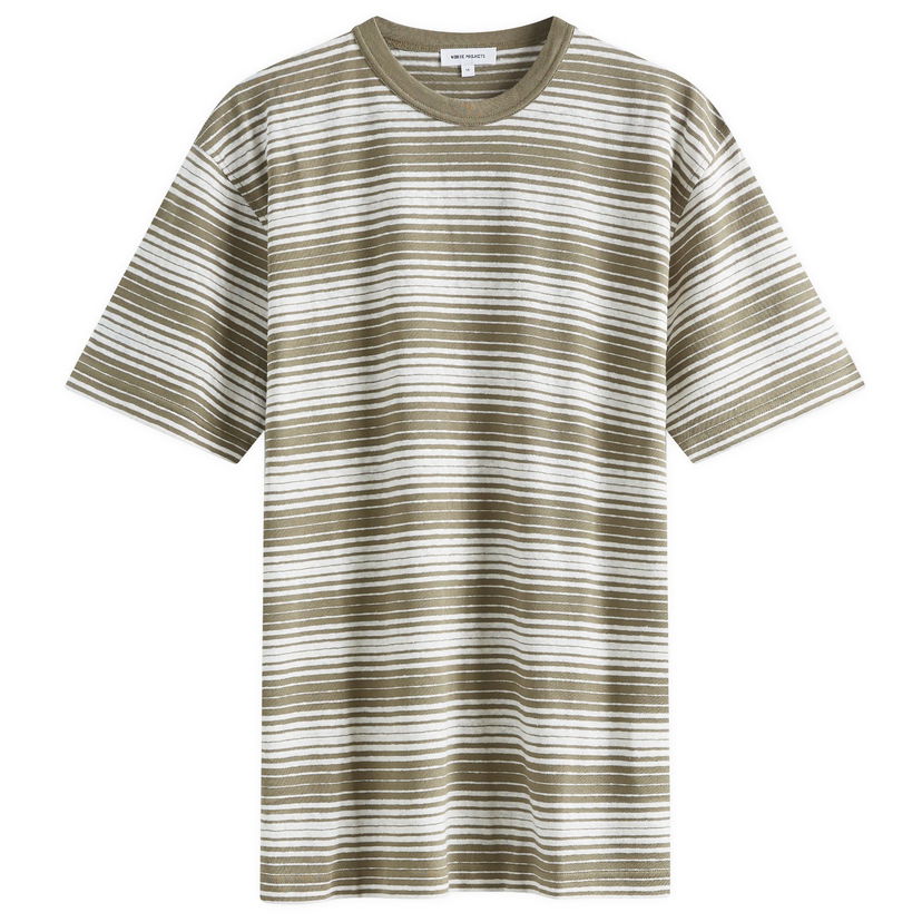 Тениска NORSE PROJECTS Johannes Spaced Stripe Сиво | N01-0654-8076