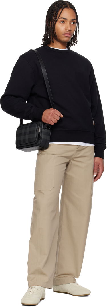 Чанта през рамо Burberry Paddy Check Canvas Cross-body Bag Черно | 8074099, 3