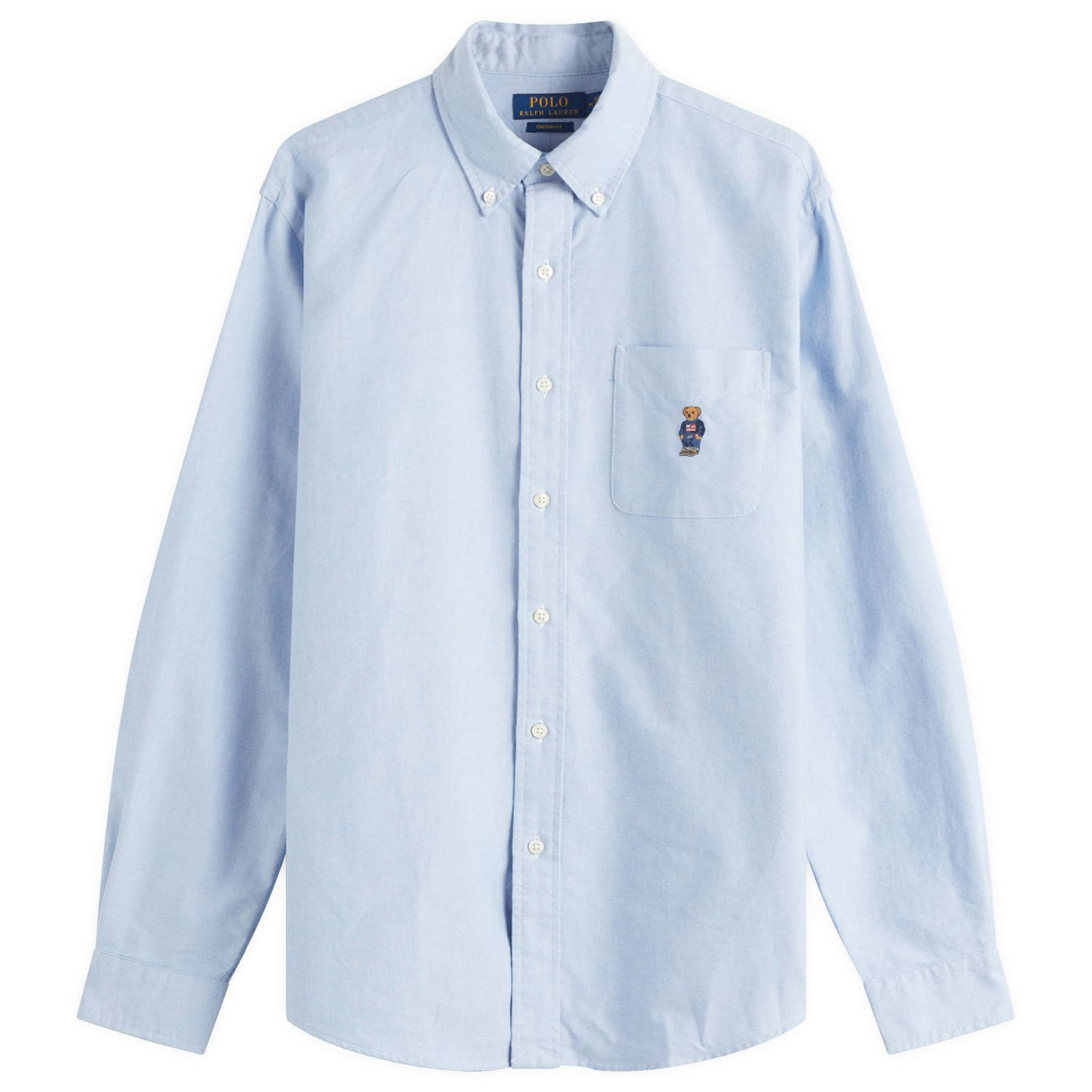 Риза Polo by Ralph Lauren Ralph Lauren Men's Custom Fit Shirt, Size Large Синьо | 710968934001, 1