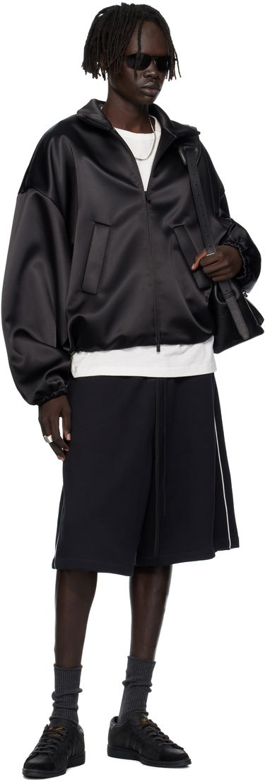 Яке бомбър Fear of God ESSENTIALS Bonded Satin Zip-Up Bomber Jacket Черно | 202SP258070F, 3