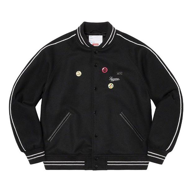 Яке бомбър Supreme Jamie Reid Varsity Jacket Черно | SUP-SS21-686