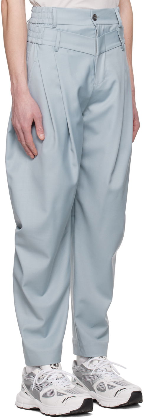 Панталони Feng Chen Wang Feng Chen Wang Double Waistband Trousers Синьо | FUS15TR05, 1