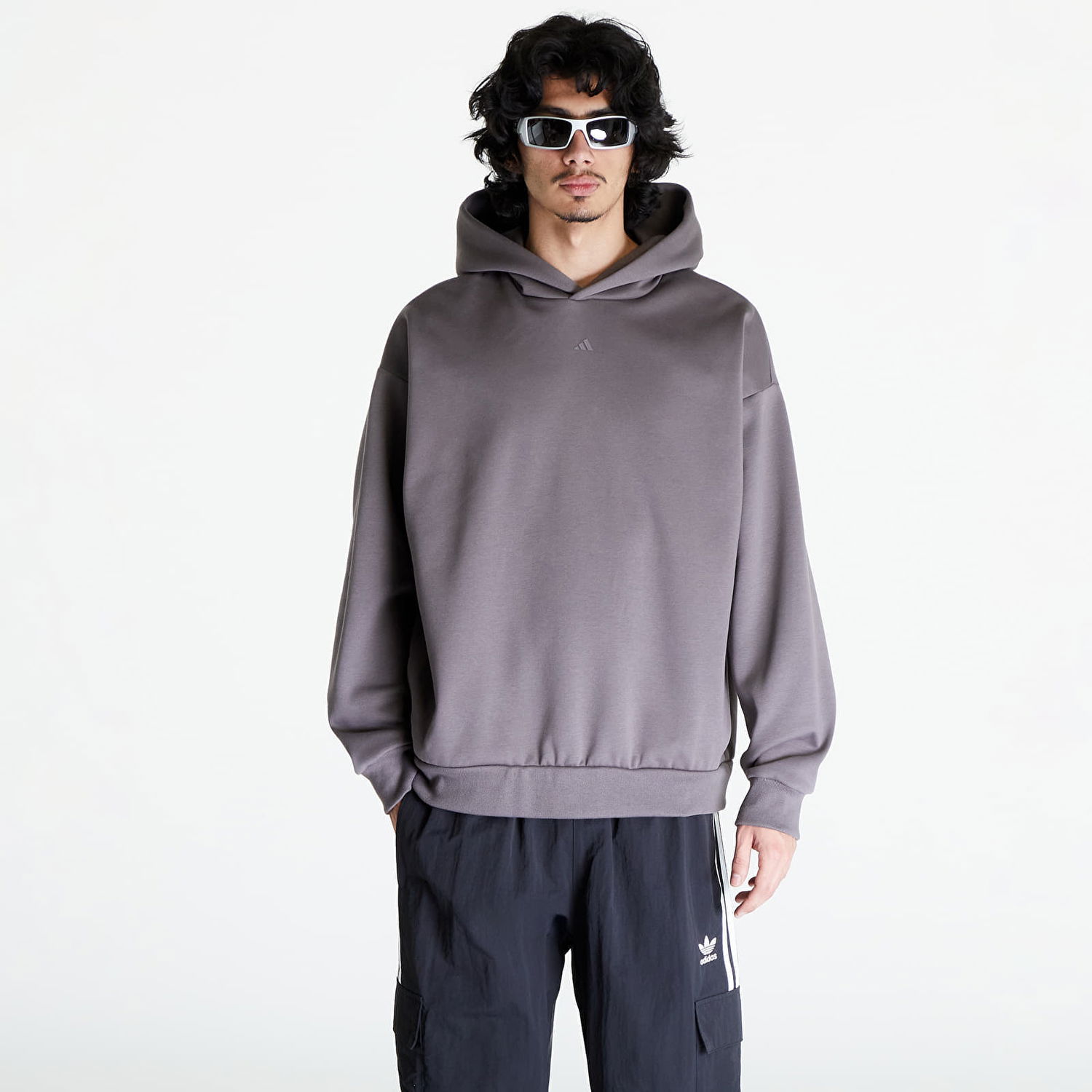 Суитчър adidas Performance adidas One Fleece Basketball Hoodie Сиво | IX1964, 0