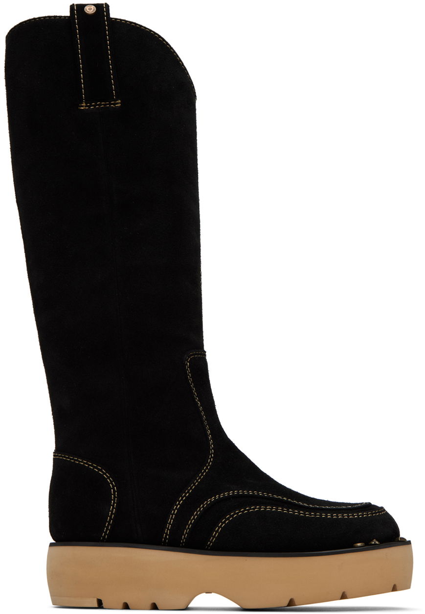 Кецове и обувки Andersson Bell Andersson Bell Cantori Suede Knee-High Boots Черно | aaa319w, 0