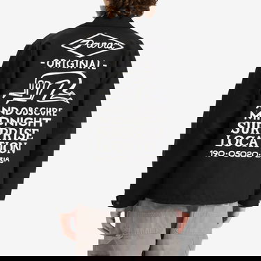 Яке By Parra Parra Midnight Surprise Coach Jacket with Embroidered P and Script Logos Черно | 53441-BLK, 3