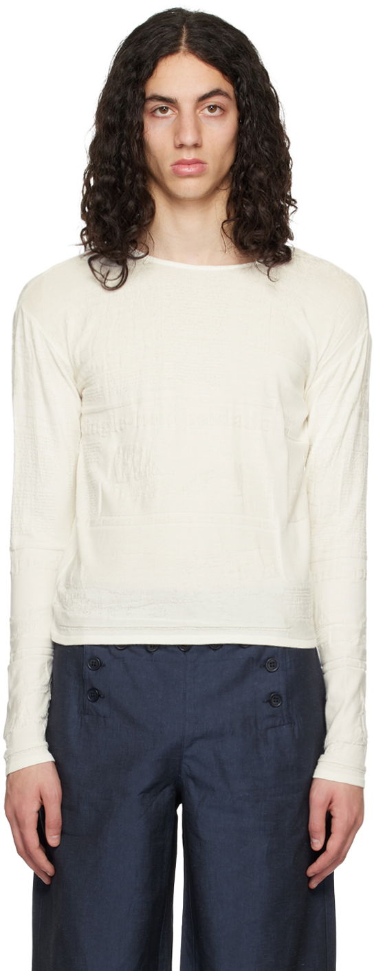 Тениска Serapis Embossed Long Sleeve T-Shirt Бяло | SS23_KT_3, 0
