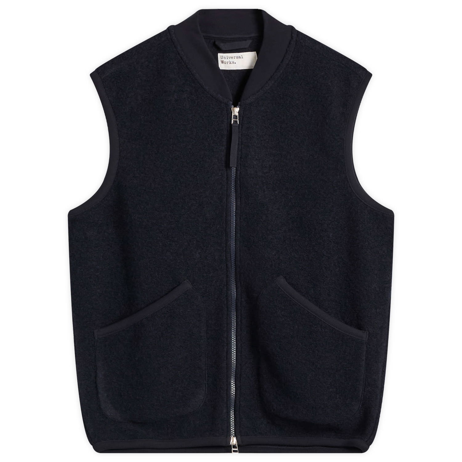 Жилетка Universal Works Wool Fleece Zip Vest Тъмно синьо | 00015-NVY, 1