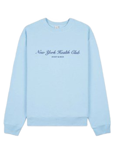 NY Health Club Flocked Crewneck