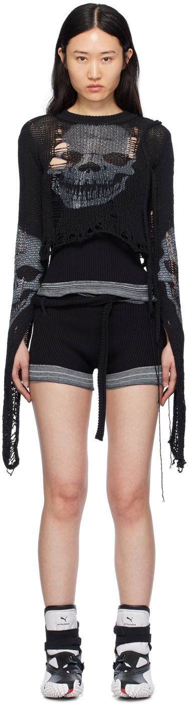 Пуловер Ottolinger Ottolinger Distressed Skull Sweater Черно | 708203, 0