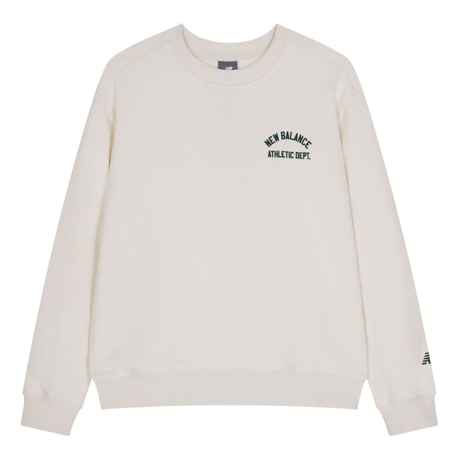 Пуловер New Balance Sweatshirt Athletics Бяло | AMT41312-CIC, 0