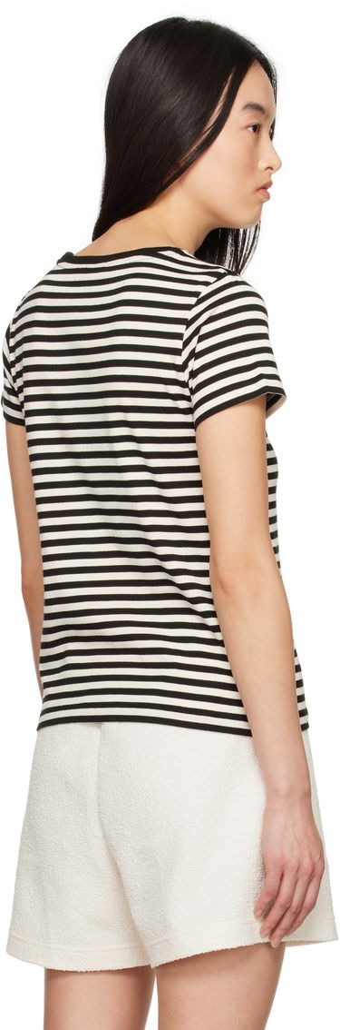 Тениска Moncler Moncler Striped T-Shirt Черно | K10938C0004989AZC, 2