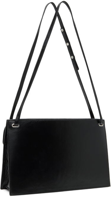 Чанта през рамо BY FAR Leather Double Pocket Tote Bag Черно | SWBSB024LL002BK001PL, 2