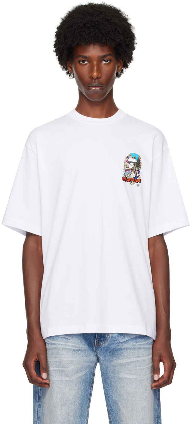 Тениска BAPE White Comic Art Ape Head T-Shirt Бяло | 001CSK301321M