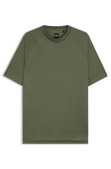 Тениска BOSS Regular Fit Stretch T-Shirt Зелено | 50544008, 0