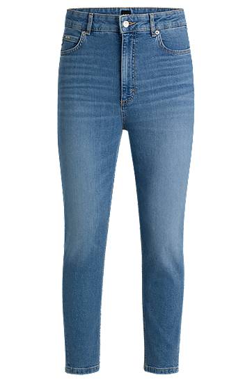 High-Waisted Cropped Comfort-Stretch Jeans