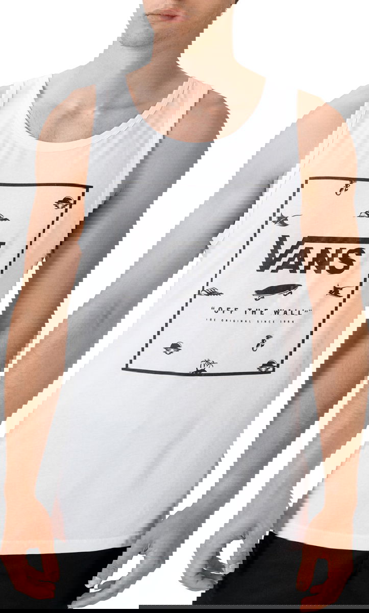 Потник Vans Print Box Tank Top Бяло | vn0a31exypu1, 0