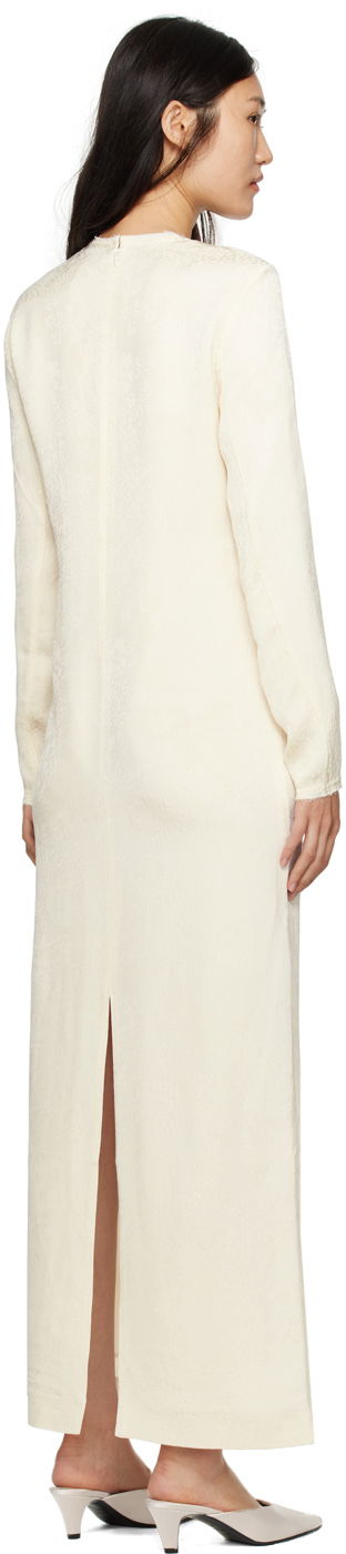 Pокля TOTEME TOTEME Jacquard Maxi Dress Бяло | 233-6036-277, 2