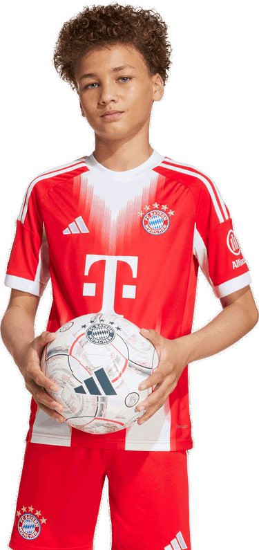 Фланелка adidas Performance FC Bayern Munich 25/26 Home Kit - Kids Червено | JN8525, 4