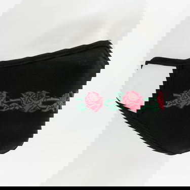 Облекло Urban Classics Roses Face Mask Черно | MT1738, 2