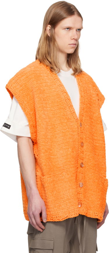 Пуловер Mastermind WORLD MASTERMIND WORLD Crochet Vest Оранжево
 | MW25S14-KN002-014, 1