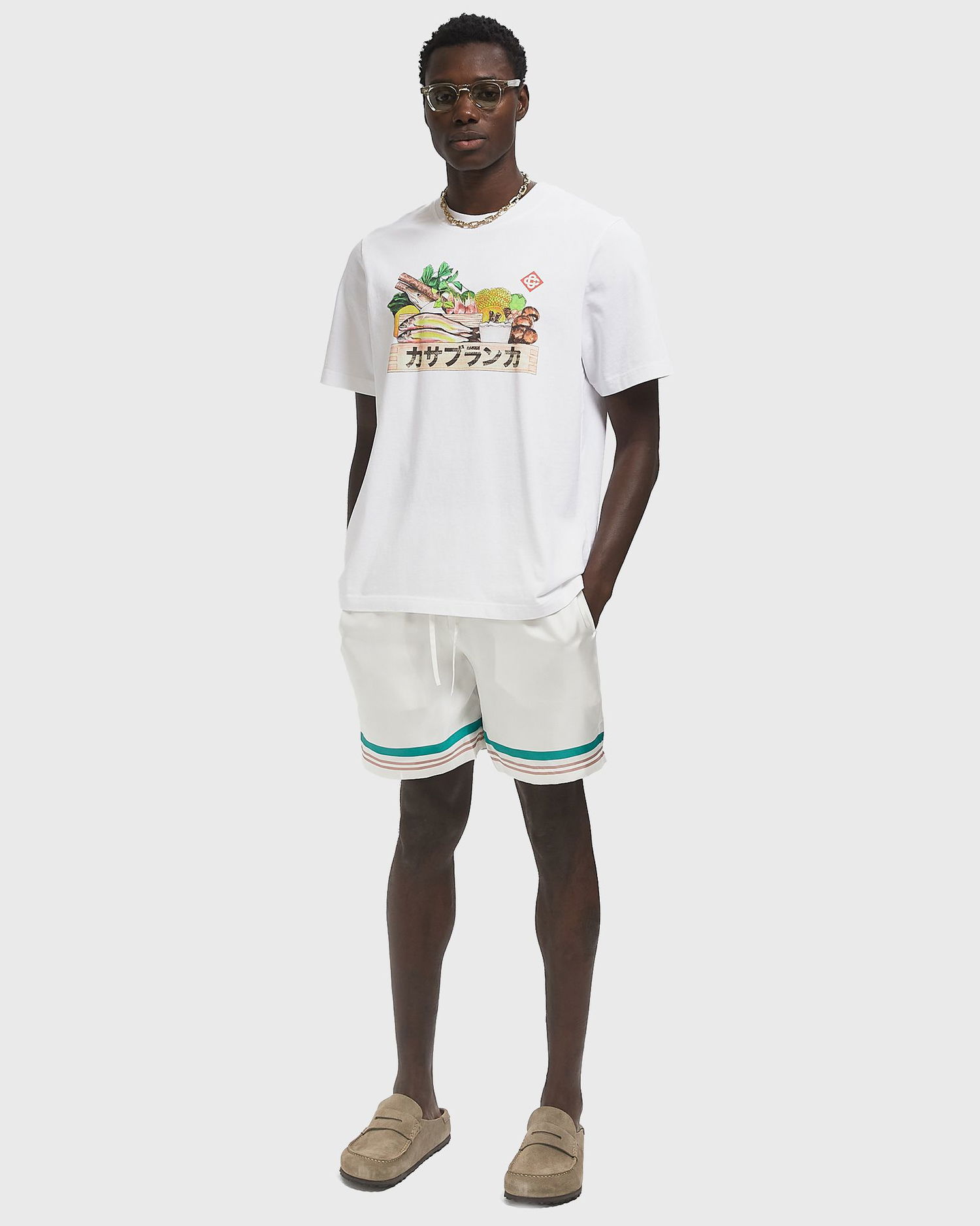 Тениска Casablanca Casablanca Ingredients Graphic Print T-Shirt Бяло | M-AW25-JTS-001-03, 1