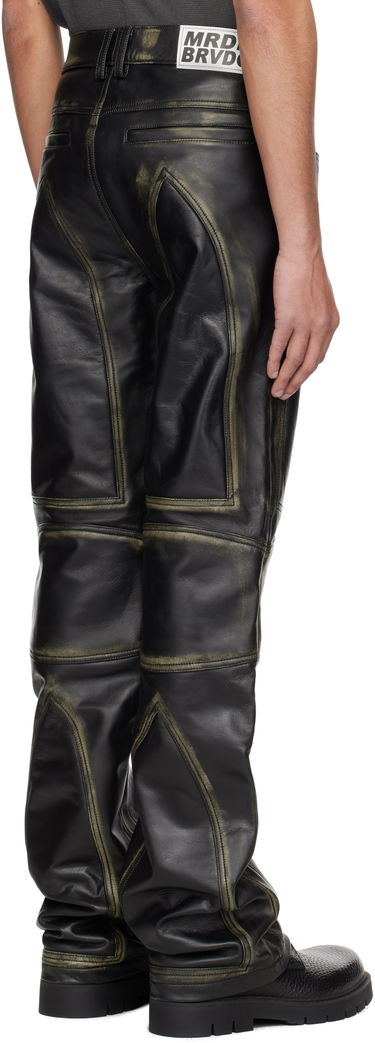 Панталони Who Decides War Who Decides War Moto Leather Pants Черно | 1120980002SS25, 2