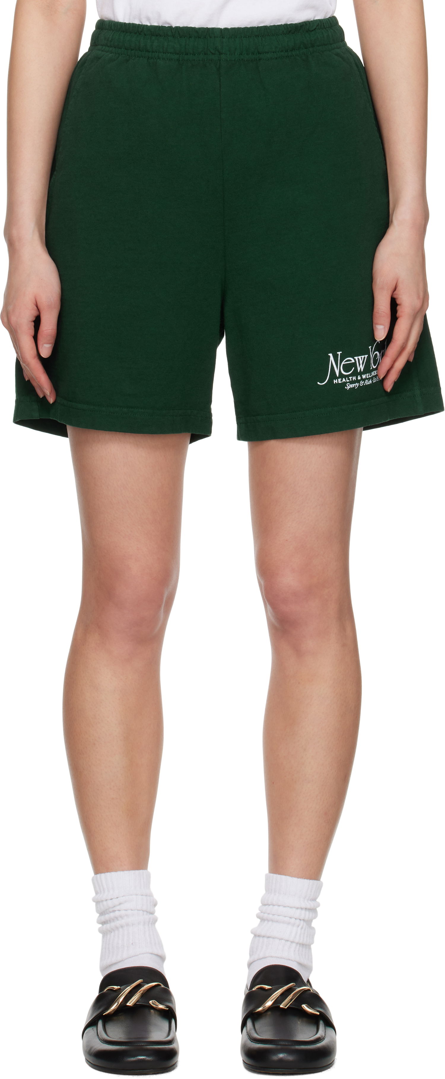 Къси панталони Sporty & Rich Sporty & Rich NY 94 Gym Shorts Зелено | SH039606034WH01, 0