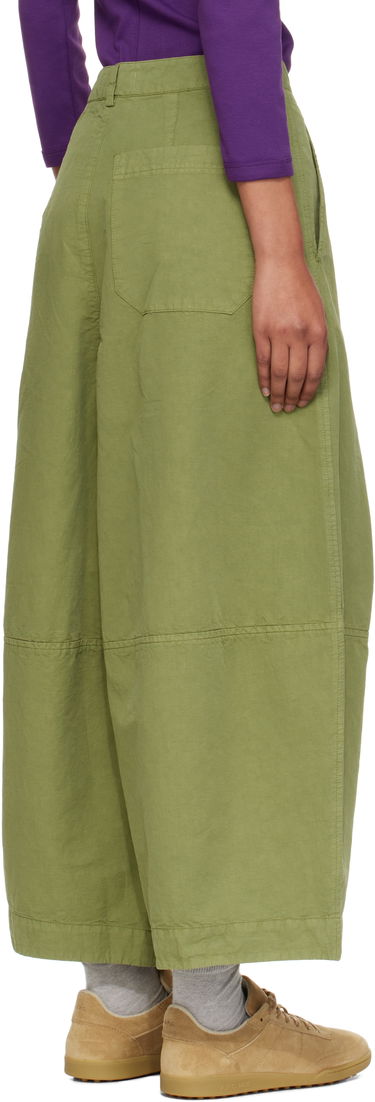 Панталони YMC YMC Deadbeat Wide-Leg Pleated Trousers Зелено | Q4YMB, 2
