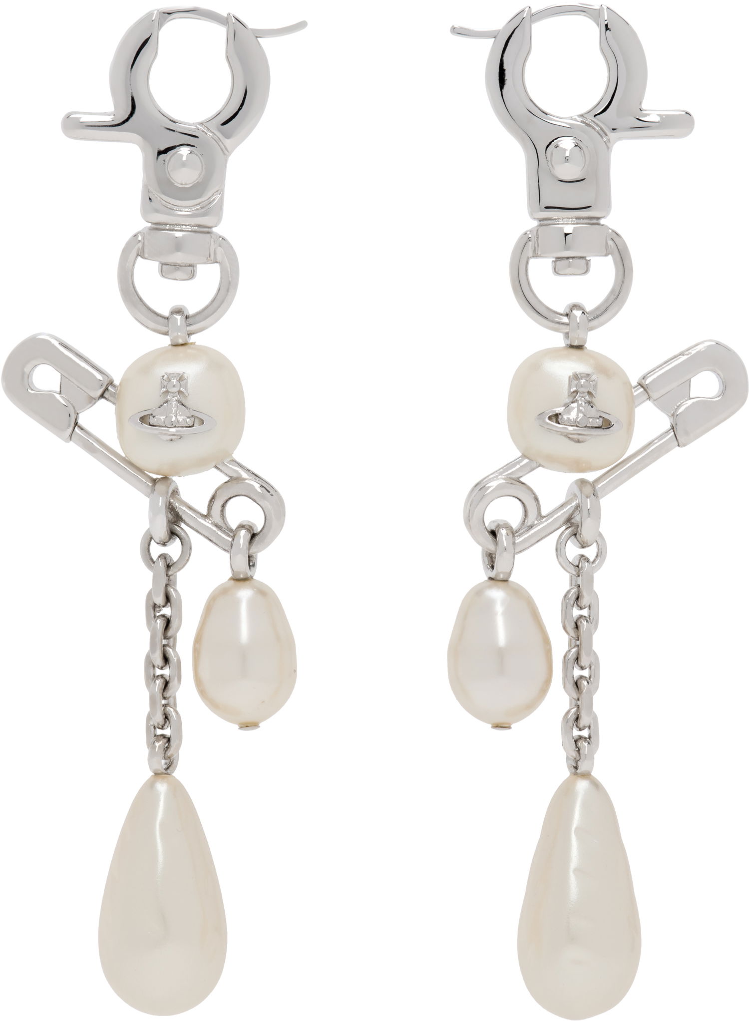 Обеци Vivienne Westwood Long Earrings With Pearls Металик | 6202016C-02P103-, 0