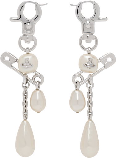 Обеци Vivienne Westwood Long Earrings With Pearls Металик | 6202016C-02P103-, 0