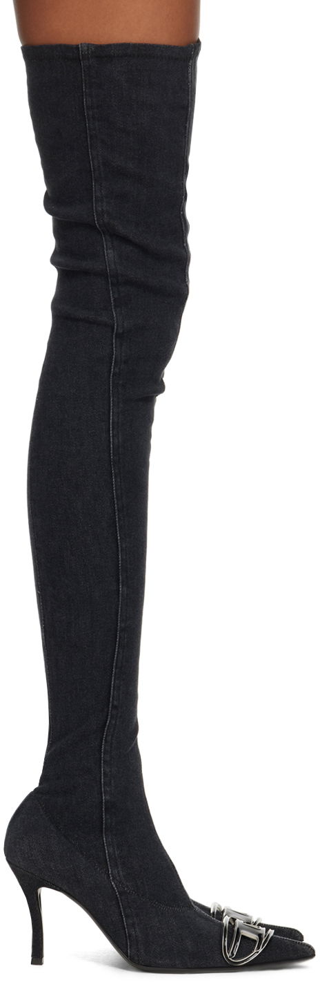 Кецове и обувки Diesel D-Venus Tbt D Boots "Black" Черно | Y03316 P6078, 0