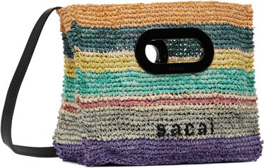 Голяма пазарска чанта sacai Sacai Raffia New Shopper Small Bag Многоцветен | S149-01, 2
