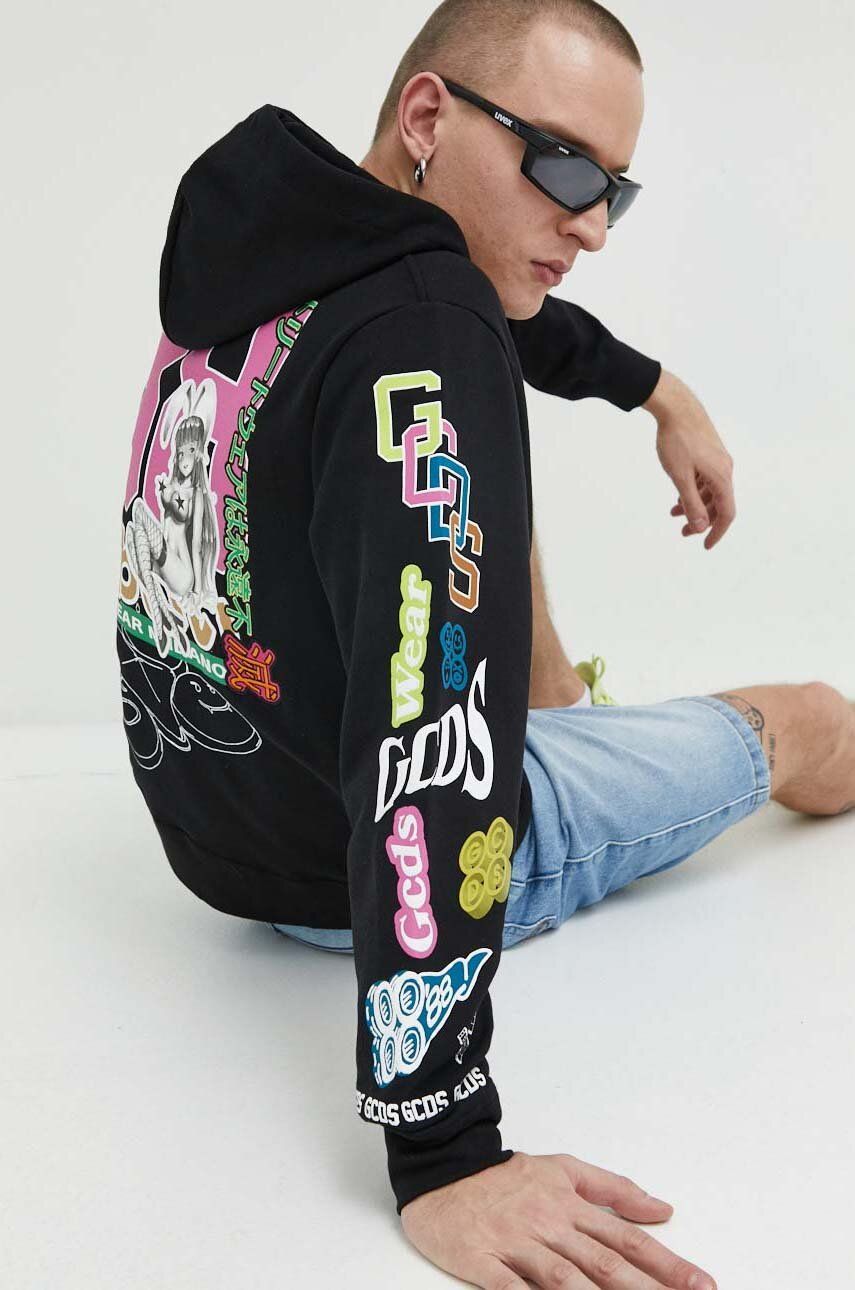 Суитчър GCDS Cotton Hoodie Черно | CC94M100154, 0