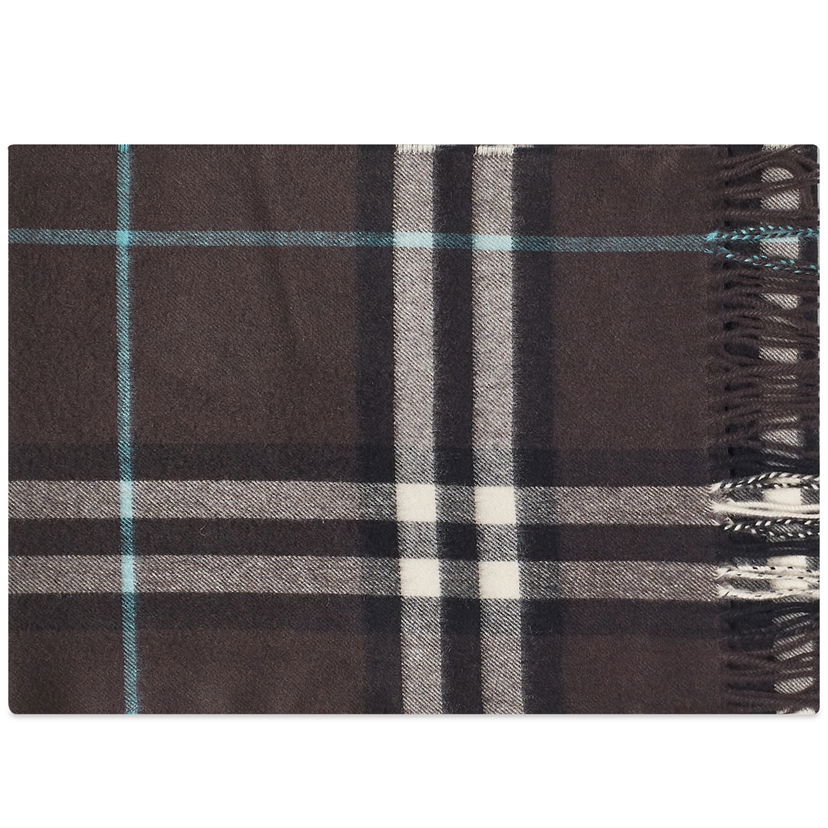 Шал Burberry Giant Check Cashmere Scarf Otter Черно | 8077888-B7326