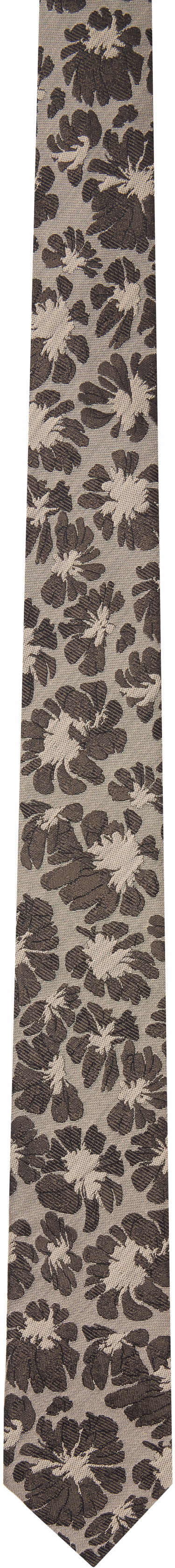 Колани Dries Van Noten Dries Van Noten Jacquard Silk Tie Кафяво | 251-021600-1901, 0