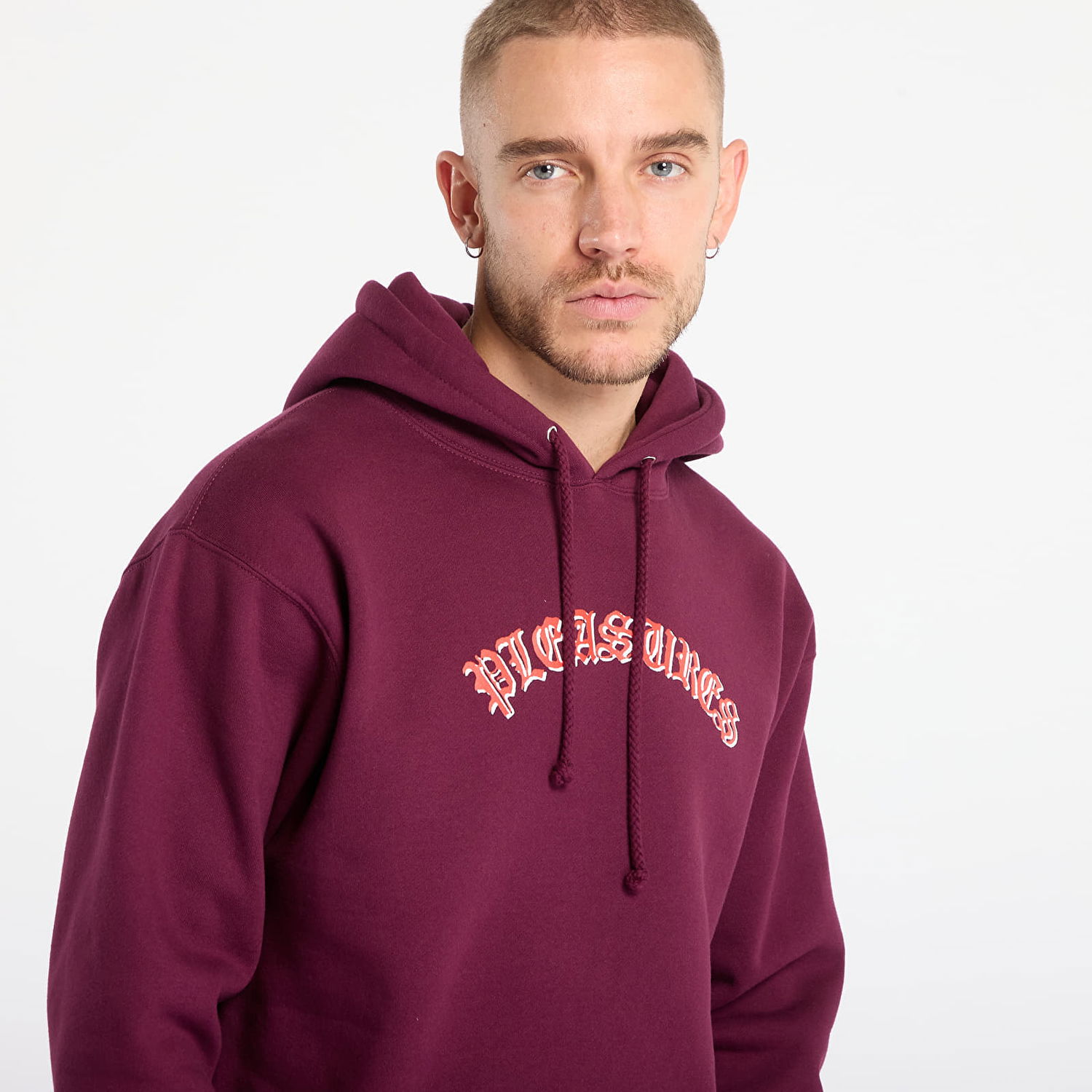 Суитчър Pleasures Sweatshirt Mirror Hoodie Бургунди | P25F086-EGGPLANT, 1
