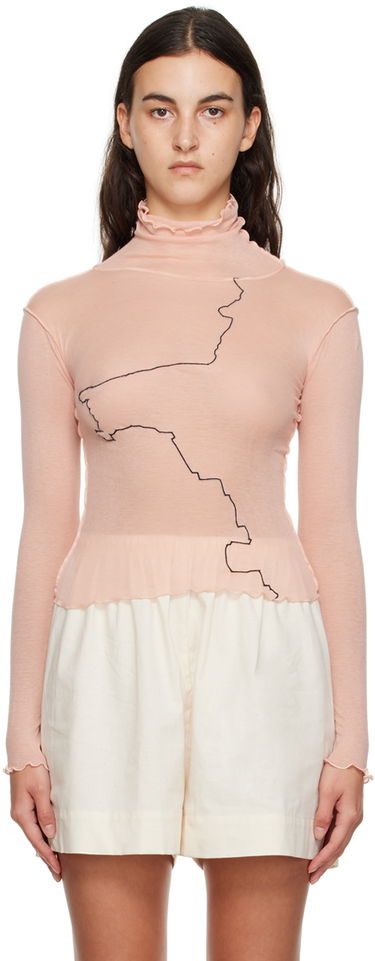 Тениска Baserange Turtleneck Long Sleeve Top Розово | TOGET-CG-WI23, 0