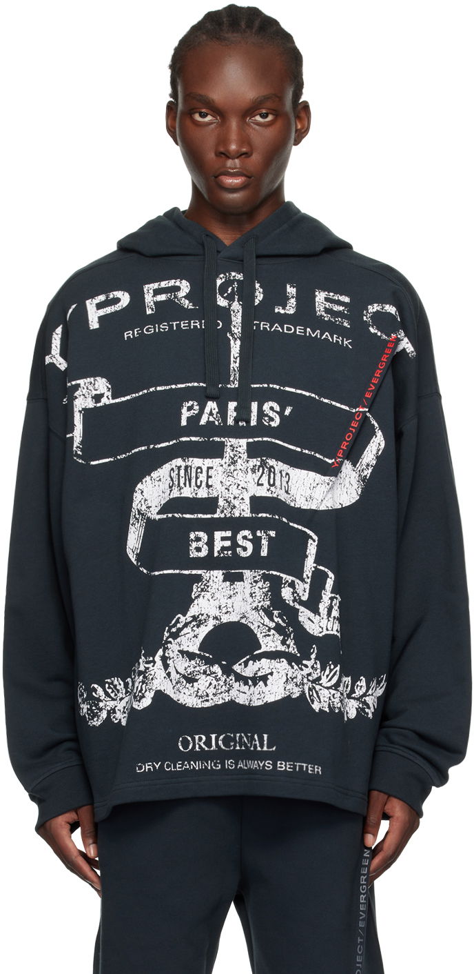 Суитчър Y/PROJECT 'Paris' Best' Pinched Logo Hoodie Черно | 204SH002, 0