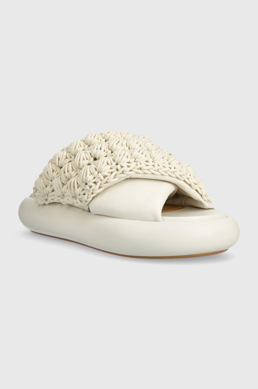Кецове и обувки JW Anderson JW Anderson Crochet Twister Platform Slides Бяло | ANW42027A.120, 1