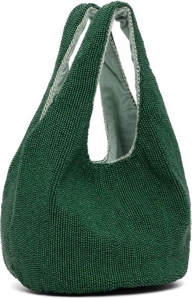 Голяма пазарска чанта JW Anderson Mini Beaded Shopper Tote Зелено | HB0744-FA0469, 1