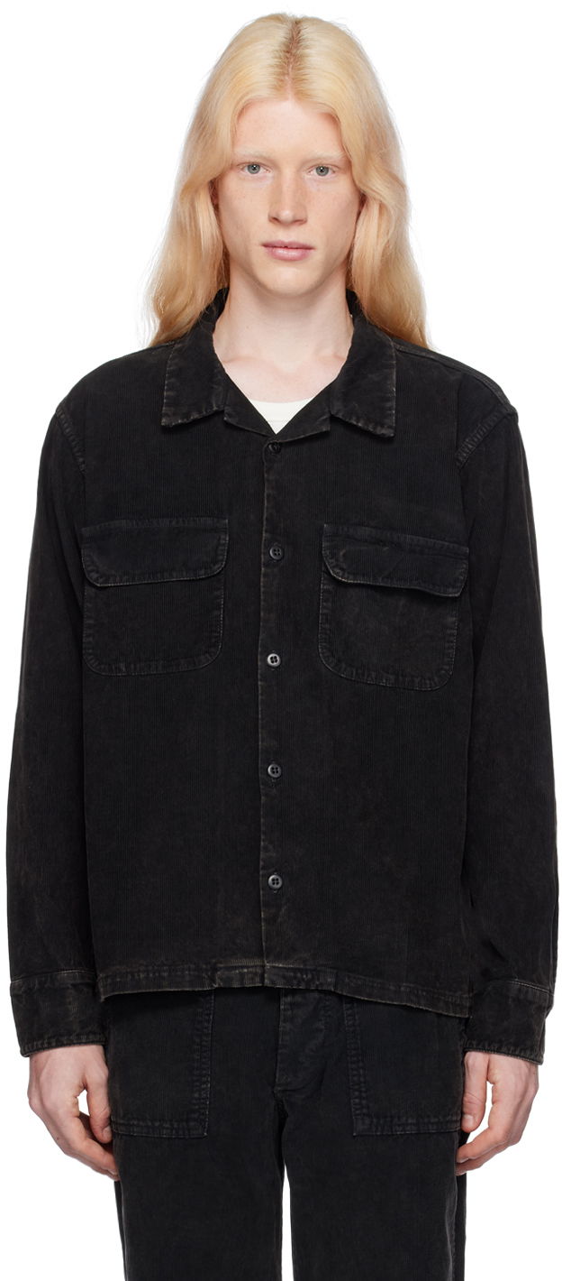 Риза RE/DONE Corduroy Button-Up Shirt Черно | 552-01MSTSHRT, 0